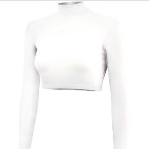 Chassé Cheerleader Long Sleeve Turtle Crop Top 📣